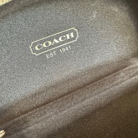 Coach Signature Monogram Hard Clamshell Glasses Case - Picture 4 of 6